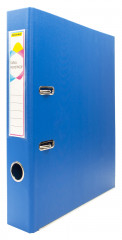 Папка-регистратор Silwerhof A4 50мм двусторон.ПВХ синий мет.окант. сборная смен.карм. на кор.