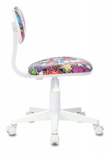Кресло детское Бюрократ CH-W201NX мультиколор маскарад крестов. пластик пластик белый