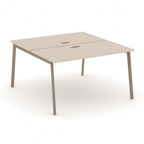 Estetica Рабочая станция на 2 места ES.D.RS-2.3-LP Капучино/Латте металл 1380*1500*750