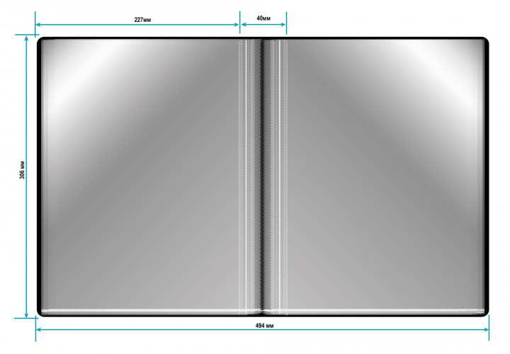 Папка с 100 прозр.вклад. Бюрократ -BPVN100 A4 пластик 0.8мм торц.карм с бум. встав ассорти