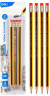 Набор карандашей ч/г Deli EC004-MT Scribe 2.4мм HB шестигран. тополь блистер (4шт) ластик
