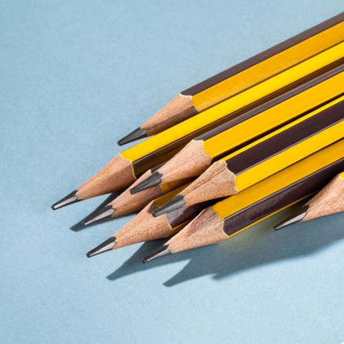 Набор карандашей ч/г Deli EC004-MT Scribe 2.4мм HB шестигран. тополь блистер (4шт) ластик