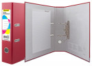 Папка-регистратор Silwerhof 355021-04 A4 75мм ПВХ/бумага красный мет.окант. сборная смен.карм. на кор.