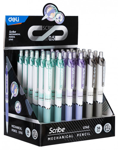 Карандаш мех. Deli EU745 Scribe 0.5мм пластик