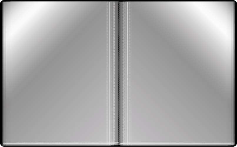 Папка с 80 прозр.вклад. Бюрократ -BPV80BLCK A4 пластик 0.8мм торц.карм с бум. встав черный