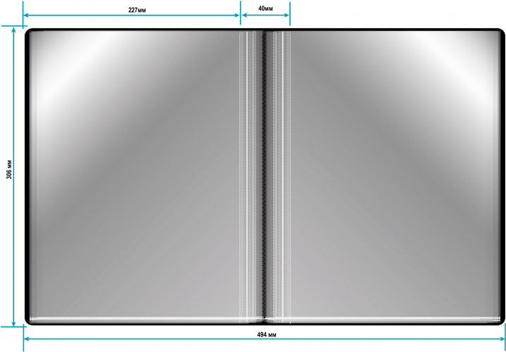 Папка с 80 прозр.вклад. Бюрократ -BPV80BLCK A4 пластик 0.8мм торц.карм с бум. встав черный