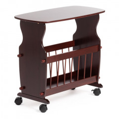 Журнальный столик с газетницей SR-0939-3, дерево, 61*33*56см, Орех (Walnut)