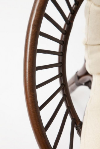 Комплект для отдыха TURKEY (стол круглый (со стеклом)+2 кресла + диван) /с подушками/, ротанг, кр:70х65х78см, дв:120х65х78см, ст:D50х56,5см, walnut (грецкий орех)