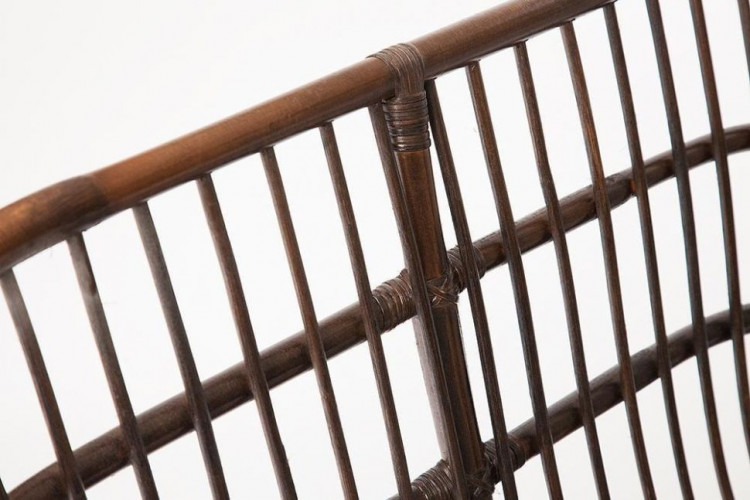 Комплект для отдыха TURKEY (стол круглый (со стеклом)+2 кресла + диван) /с подушками/, ротанг, кр:70х65х78см, дв:120х65х78см, ст:D50х56,5см, walnut (грецкий орех)