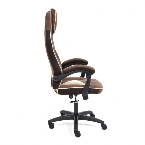 Кресло ARENA, флок , коричневый/бежевый, 6/7