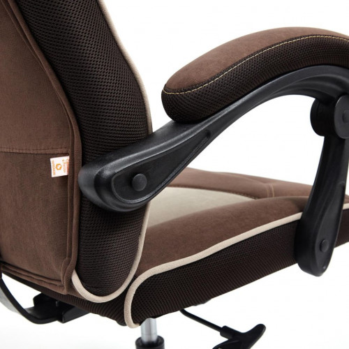 Кресло ARENA, флок , коричневый/бежевый, 6/7