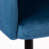 Кресло LA FONTAIN (mod. 004) / 1 шт. в упаковке, вельвет/металл, 60 х 57 х 84 см , синий (HLR 63)/черный