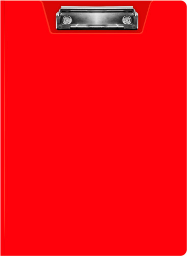 Папка клип-борд Бюрократ -PD602RED A4 пластик 1.2мм красный с крышкой
