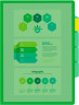 Папка-уголок Бюрократ -E356GRN 3 уровн. A4 пластик 0.15мм зеленый