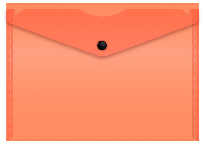 Конверт на кнопке Бюрократ Double Neon DNEPK804A5OR A5 гориз. пластик 0.15мм оранжевый