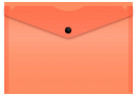 Конверт на кнопке Бюрократ Double Neon DNEPK804A5OR A5 гориз. пластик 0.15мм оранжевый