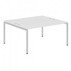 Стол 2-х местный XWST 1614 Белый/Алюминий 1600х1406х750 XTEN-S