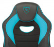Кресло игровое Zombie GAME 16 черный/голубой эко.кожа/ткань крестов. пластик