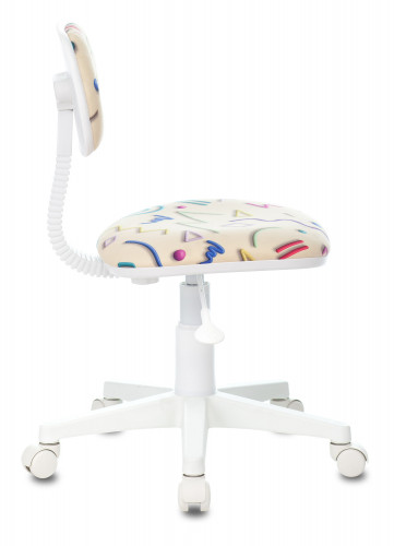 Кресло детское Бюрократ CH-W201NX песочный Sticks 02 крестов. пластик пластик белый