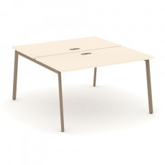 Estetica Рабочая станция на 2 места ES.D.RS-2.3-LP Сатин/Латте металл 1380*1500*750