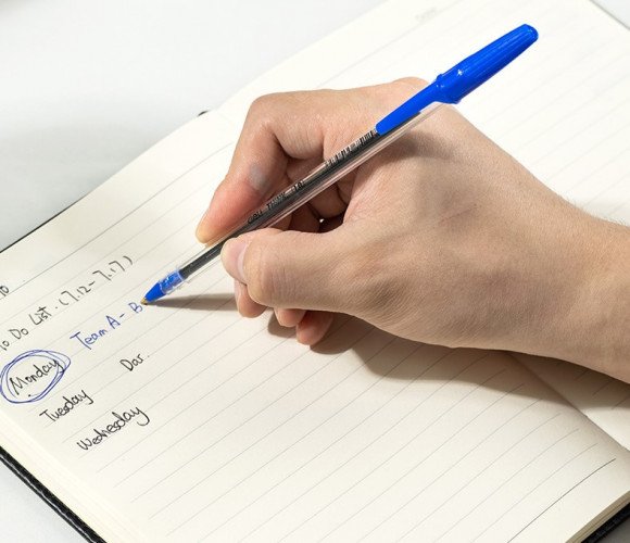 Набор ручек шариков. Deli Think EQ4-MT-BL прозрачный/синий d=1мм син. черн. индив. пак.ев. (5шт) кругл.