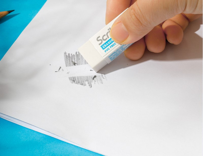 Набор ластиков Deli EH00110-MT Scribe прямоугольный 40х17х12мм белый блистер (4шт)