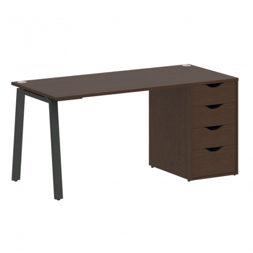 Home Office Стол письменный VR.SP-3-158.4.A Венге/Антрацит металл 1580*720*750