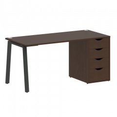 Home Office Стол письменный VR.SP-3-158.4.A Венге/Антрацит металл 1580*720*750