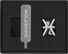 Шильд-символ Moleskine Zodiac Рыбы металл серебристый коробка с европод. PINPISCESSILV