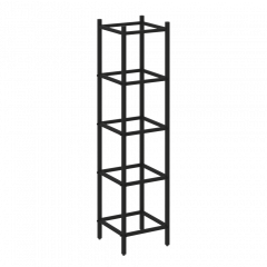 Loft Угловой проходной переходной модуль VR.L-SL.UPK-3.4.3 Чёрный металл 446*446*1869