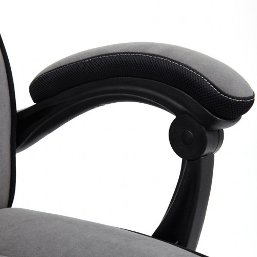 Кресло ARENA, флок , серый/черный, 29/35