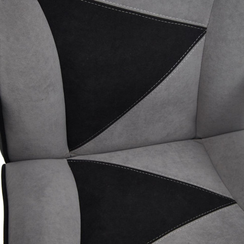 Кресло ARENA, флок , серый/черный, 29/35