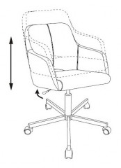 Кресло Бюрократ CH-380M сердитое море 38-415 крестов. металл