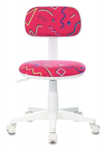 Кресло детское Бюрократ CH-W201NX малиновый Sticks 05 крестов. пластик пластик белый
