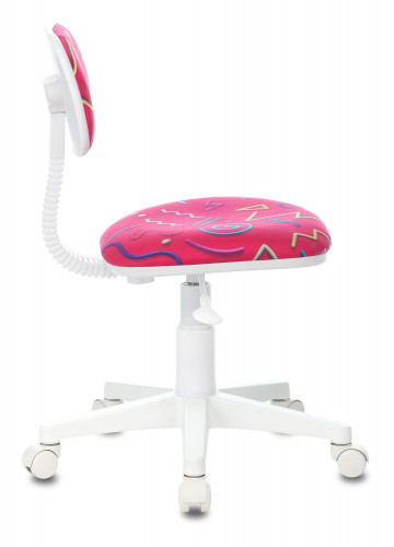 Кресло детское Бюрократ CH-W201NX малиновый Sticks 05 крестов. пластик пластик белый