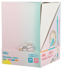 Карандаш мех. Deli EU707 0.7мм ассорти