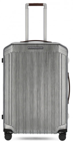Чемодан Piquadro PQ LM (BV4427PQLM/NCU) 46x68x26.5см 69л. 4.68кг. поликарбонат/натур.кожа темно-серый