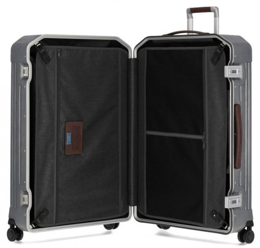 Чемодан Piquadro PQ LM (BV4427PQLM/NCU) 46x68x26.5см 69л. 4.68кг. поликарбонат/натур.кожа темно-серый