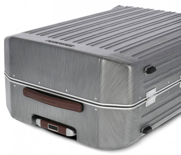 Чемодан Piquadro PQ LM (BV4427PQLM/NCU) 46x68x26.5см 69л. 4.68кг. поликарбонат/натур.кожа темно-серый
