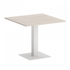 Home Office Стол квадратный VR.SP-5-90.2 Денвер светлый/Белый металл 900*900*753