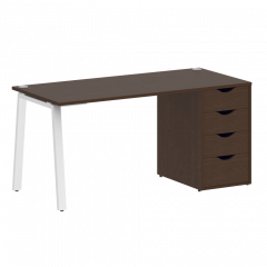 Home Office Стол письменный VR.SP-3-158.4.A Венге/Белый металл 1580*720*750