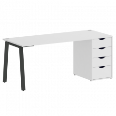 Home Office Стол письменный VR.SP-3-178.4.A Белый/Антрацит металл 1780*720*750