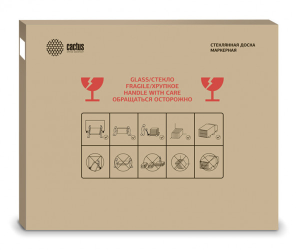 Доска стеклянная Cactus CS-GBD-65x100-TR стеклянная прозрачный 65x100см стекло