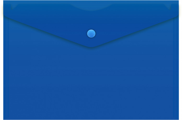 Конверт на кнопке Бюрократ -PK804A5NBLU A5 непрозрачный пластик 0.18мм синий