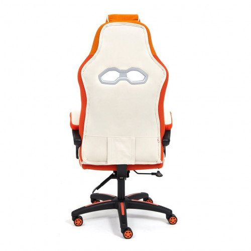 Кресло ARENA, флок/ткань, молочный/оранжевый, 4/18/07