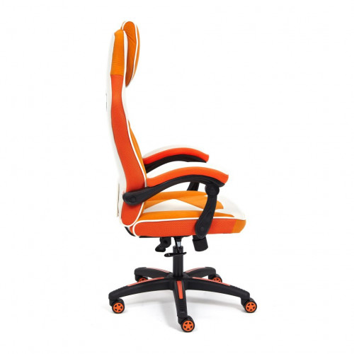 Кресло ARENA, флок/ткань, молочный/оранжевый, 4/18/07