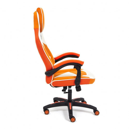 Кресло ARENA, флок/ткань, молочный/оранжевый, 4/18/07