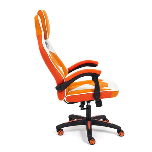 Кресло ARENA, флок/ткань, молочный/оранжевый, 4/18/07