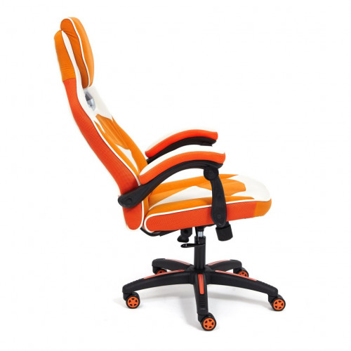 Кресло ARENA, флок/ткань, молочный/оранжевый, 4/18/07