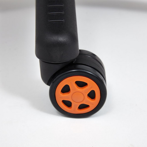 Кресло ARENA, флок/ткань, молочный/оранжевый, 4/18/07